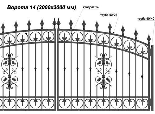 Эскиз кованой двери