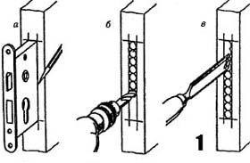 Как правильно врезать замок в дверь из профнастила