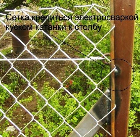 Как сделать ворота для забора из сетки рабицы