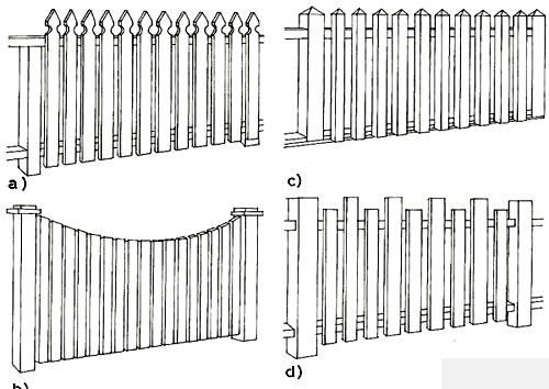 Установка деревянного забора из штакетника