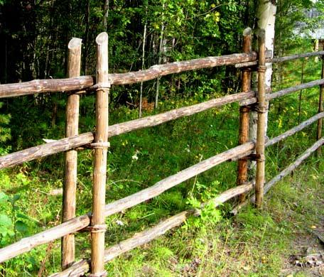 Заборы и живые изгороди из столбов