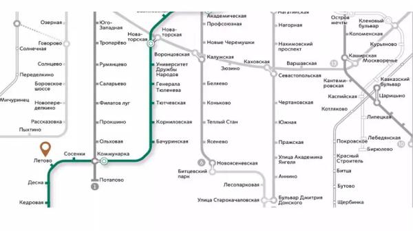 Рядом со строящимся жилым комплексом «Новое Летово» откроется еще одна станция метро